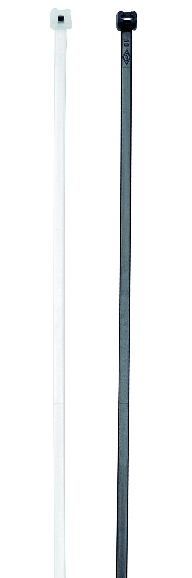  Kabelbinder met stalen lip, 3,6 x 368mm, zwart 