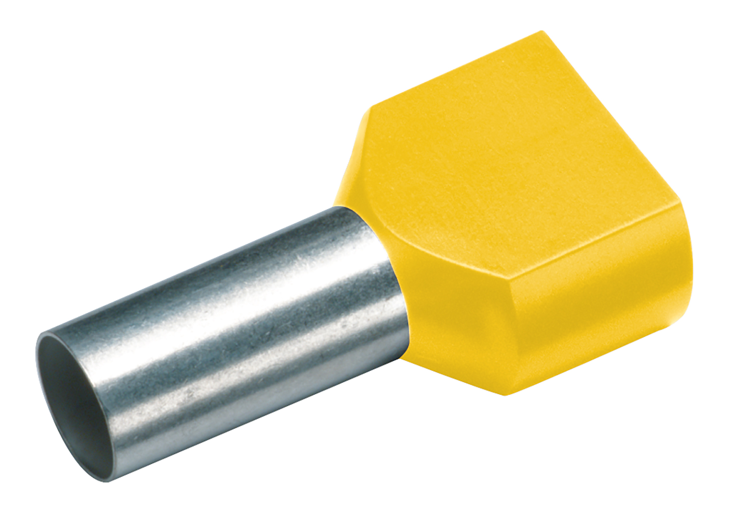 Foto of  Geïsoleerde TWIN Adereindhuls, 2x 1mm², lengte 8mm, geel 