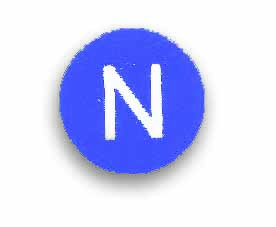  Adercodering N, blauw 