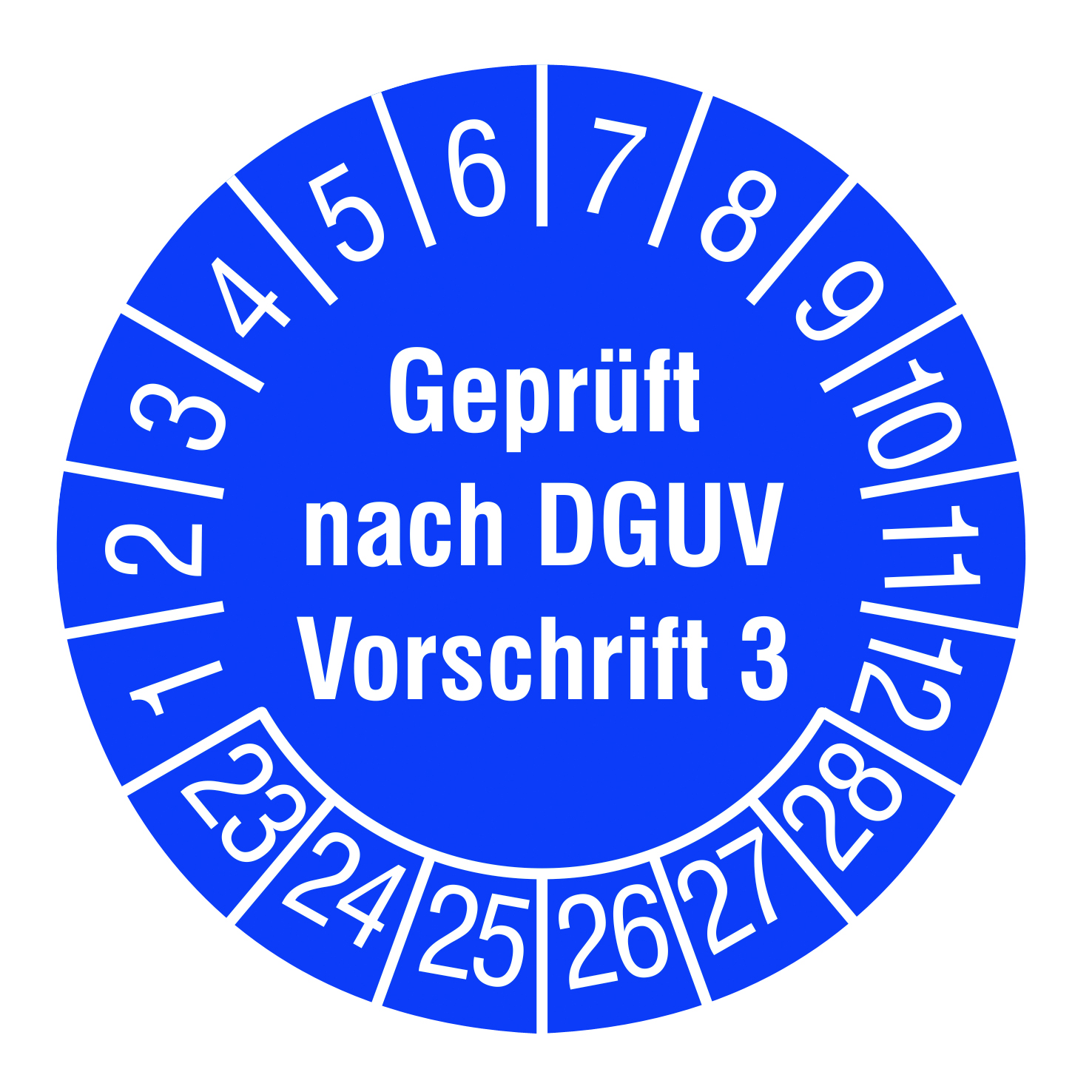  Kabelkeuringsvignet ''Geprüft nach DGUV V3 2022'', Groen 