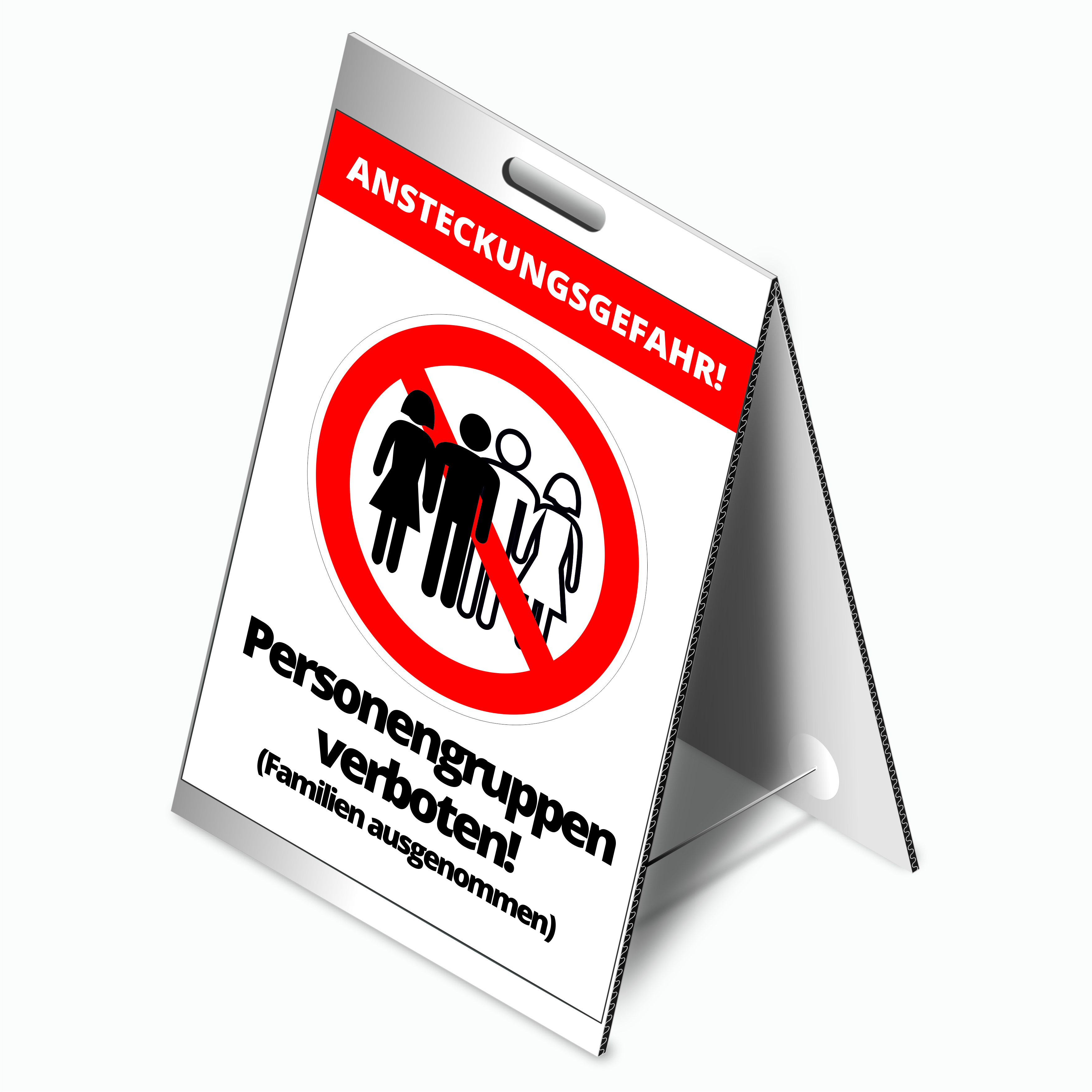  Stoepbord “Groepen personen verboden” 