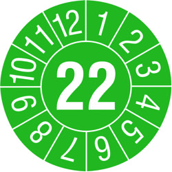  Keuringsvignet ''22'', groen 