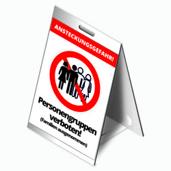  Stoepbord “Groepen personen verboden” 