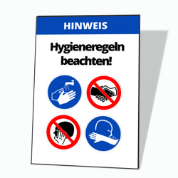  Waarschuwingsbord “Neem de hygiÃ«neregels in acht” 